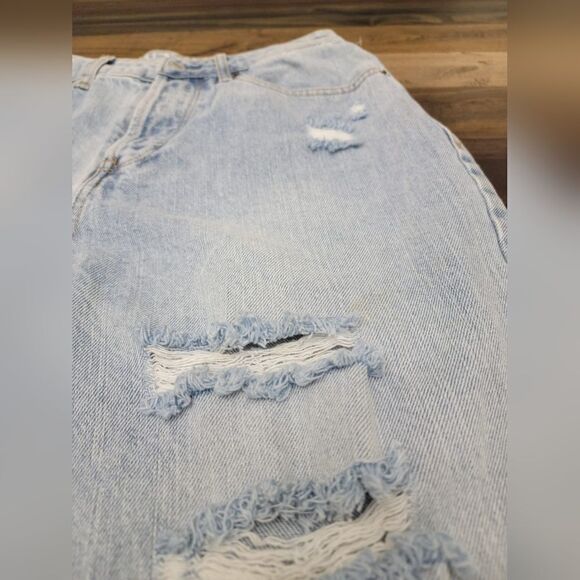 Vanilla Star Juniors Distressed 90's Boyfriend Jean Retro Button Fly Size 9 - Picture 13 of 16